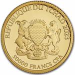 Gold Tenth-Ounce 2023 Bull and Bear: Photo 2023 Republic of Tchad 1/10 oz Gold Bull & Bear / thumbnail
