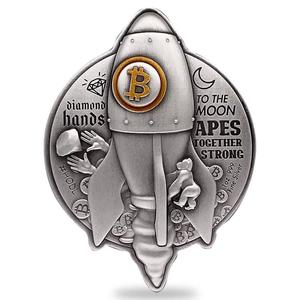 Chad / Silver Ounce 2022 Bitcoin Rocket - reverse photo