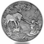 Silver Two Ounces 2021 Mermaid and Unicorn: Photo Coin, Chad, Silver Two Ounces 2021 Mermaid and Unicorn / thumbnail