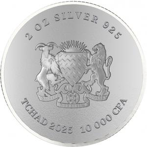 Chad / Silver Two Ounces 2025 King of the Jungle - obverse photo