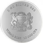 Chad / Silver Two Ounces 2025 King of the Jungle - obverse photo