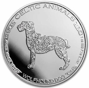 Chad / Silver Ounce 2022 Celtic Animals - Wolfhound - reverse photo