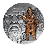 Chad / Silver Two Ounces 2021 Blackbeard / Gilded Finish - reverse photo