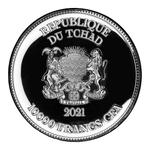 Silver Two Ounces 2021 St George Slays the Dragon: Photo Coin, Chad, Silver Two Ounces 2021 St George Slays the Dragon / thumbnail