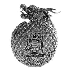 Chad / Silver Two Ounces 2022 Chinese Dragon Egg - obverse photo
