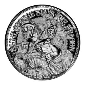 Chad / Silver Two Ounces 2021 St George Slays the Dragon - reverse photo