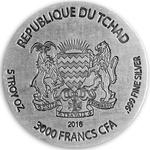 Silver Five Ounces 2016 King Tut: Photo Coin, Chad, Silver Five Ounces 2016 King Tut / thumbnail