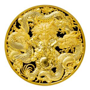 Chad / Silver Three Ounces 2022 Triple Dragon - reverse photo