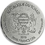 Silver Five Ounces 2019 Sphinx of Hatshepsut: Photo Coin, Chad, Silver Five Ounces 2019 Sphinx / thumbnail