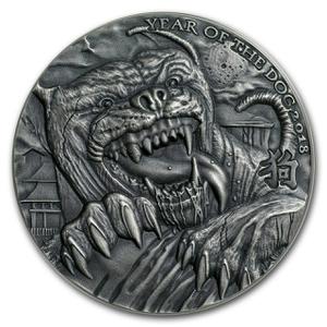 Chad / Silver Ounce 2018 Year of the Dog - reverse photo