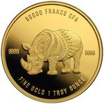 Gold Ounce 2018 Mandala Wildlife - Rhino: Photo Coin, Chad, Gold Ounce 2018 Mandala Rhino / thumbnail