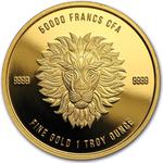 Gold Ounce 2018 Mandala Wildlife - Lion: Photo 2018 Republic of Chad 1 oz Gold Mandala Lion BU / thumbnail