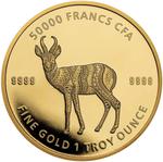 Gold Ounce 2021 Mandala Wildlife - Antelope: Photo Coin, Chad, Gold Ounce 2021 Mandala Antelope / thumbnail