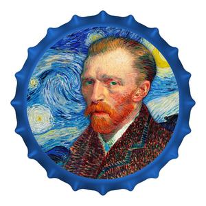 Chad / Silver Six Grams 2022 Bottle Cap - Van Gogh - reverse photo