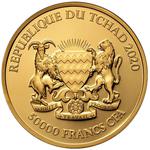 Gold Ounce 2020 Mandala Wildlife - Buffalo: Photo Coin, Chad, Gold Ounce 2020 Mandala Buffalo / thumbnail
