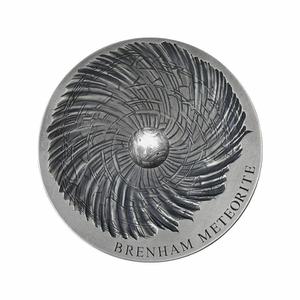 Chad / Silver Five Ounces 2016 Brenham Meteorite - reverse photo