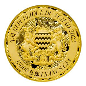 Chad / Silver Three Ounces 2022 Triple Dragon - obverse photo