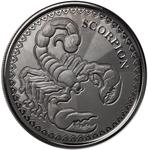 Chad / Silver Ounce 2022 Chad Scorpion / Rhodium Plated - reverse photo