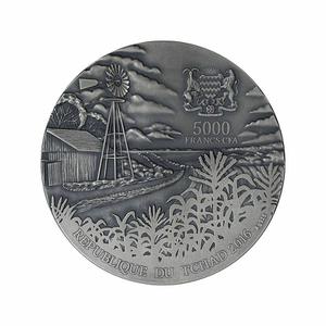 Chad / Silver Five Ounces 2016 Brenham Meteorite - obverse photo