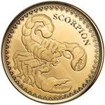 Gold Ounce 2022 Chad Scorpion: Photo 2022 Chad Scorpion 1 oz Gold Proof Coin / thumbnail