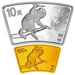 Gold Third-Ounce 2016 Year of the Monkey: Photo Coin, China, Gold Ten Grams 2016 Year of the Monkey / thumbnail