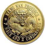 Gold Ounce 2019 Kiangnan Dragon Dollar: Photo Coin, China, Gold Ounce 2019 Kiangnan Dragon Dollar / thumbnail