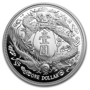 China / Silver Ounce 2019 Long-Whiskered Dragon Dollar - reverse photo