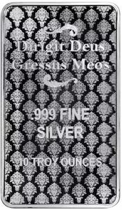 China / Silver Ten Ounces Bar 2024 Una and the Lion - reverse photo