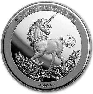 China / Silver Ounce 2019 China Unicorn 25th Anniversary - reverse photo