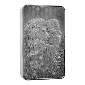 China / Silver Hundred Ounces Bar 2024 Una and the Lion - reverse photo