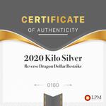 Silver Kilo 2020 Reverse Dragon Dollar: Photo Coin, China, Silver Kilo 2020 Reverse Dragon Dollar / thumbnail