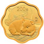 Gold Fifteen Grams 2019 Year of the Pig: Photo Coin, China, Gold Fifteen Grams 2019 Year of the Pig / thumbnail