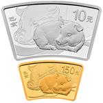 Gold Ten Grams 2019 Year of the Pig: Photo Coin, China, Gold Ten Grams 2019 Year of the Pig / thumbnail