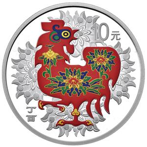 China / Gold Three Grams 2017 Year of the Rooster - obverse photo