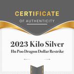 Silver Kilo 2023 Hu Poo Dragon Dollar: Photo Coin, China, Silver Kilo 2023 Hu Poo Dragon Dollar / thumbnail