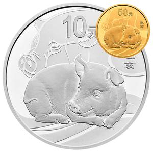 China / Gold Three Grams 2019 Year of the Pig - reverse photo