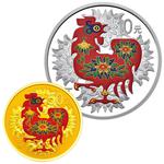 Gold Three Grams 2017 Year of the Rooster: Photo Coin, China, Gold Three Grams 2017 Year of the Rooster / thumbnail