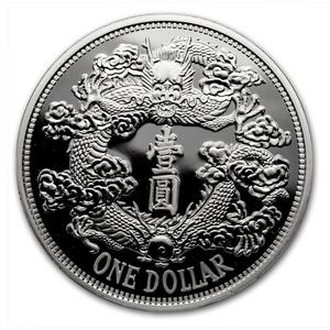 China / Silver Ounce 2018 Reverse Dragon Dollar - reverse photo