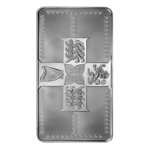China / Silver Ten Ounces Bar - Gothic Crown - obverse photo