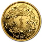 Gold Ounce 2019 Reverse Dragon Dollar: Photo Coin, China, Gold Ounce 2019 Tientsin Dragon Dollar / thumbnail
