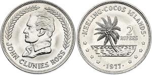 Cocos (Keeling) Islands / Two Rupees 1977 - obverse photo