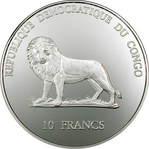 Congo, Democratic Republic of the / Ten Francs Silver 2002 Polaris - obverse photo