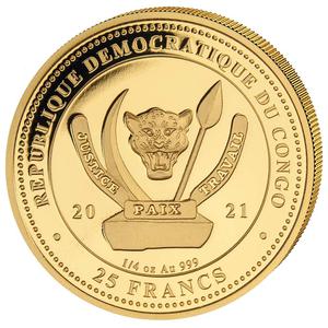Congo, Democratic Republic of the / Gold Quarter Ounce 2021 Prince Philip - obverse photo