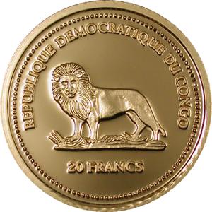 Congo, Democratic Republic of the / Gold Twenty-fifth Ounce 2003 Porcupine - obverse photo