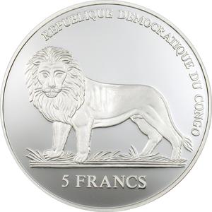 Congo, Democratic Republic of the / Five Francs 2007 Pope John Paul II - obverse photo