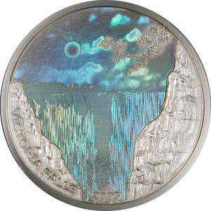 Congo, Democratic Republic of the / Ten Francs Silver 2003 Victoria Falls - reverse photo