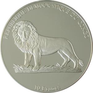 Congo, Democratic Republic of the / Ten Francs Silver 2002 George S Patton - obverse photo