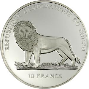 Congo, Democratic Republic of the / Ten Francs 2001 Soccer Japan - South Korea - obverse photo