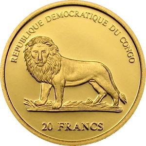 Congo, Democratic Republic of the / Twenty Francs Gold 2004 Visit of Pope John Paul II - obverse photo