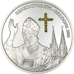 Congo, Democratic Republic of the / Ten Francs Silver 2005 Benedict XVI Cologne - reverse photo
